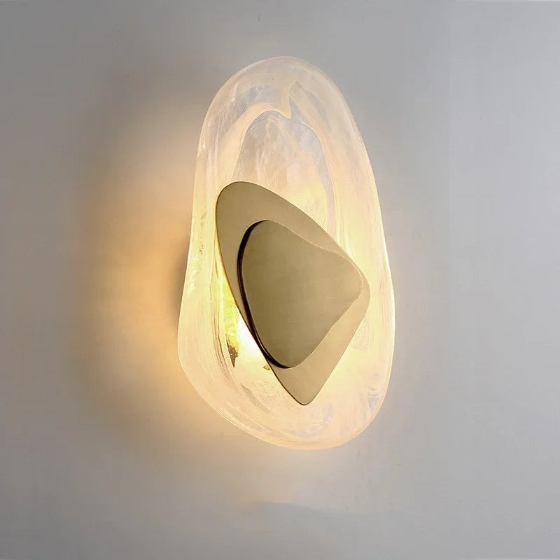 Afralia™ Glass Wall Lamp LED Sconce Minimalist Design for Bedroom Living Room Aisle