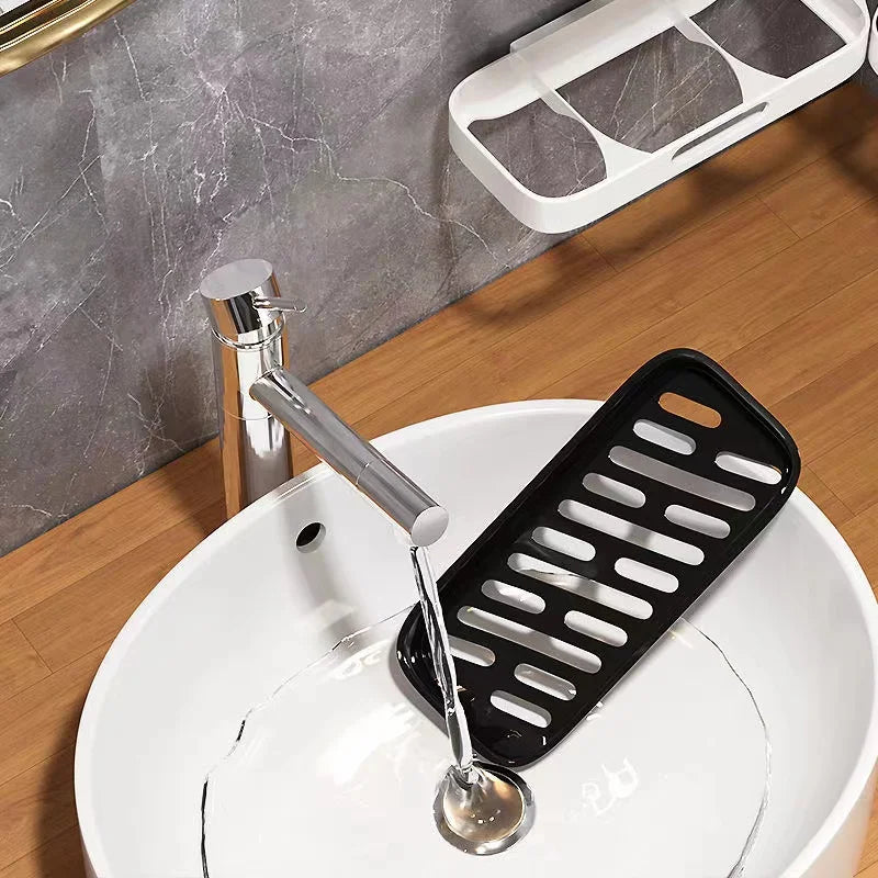 Afralia™ Rotating Bathroom Shelf - Corner Shower Rack and Makeup Organizer