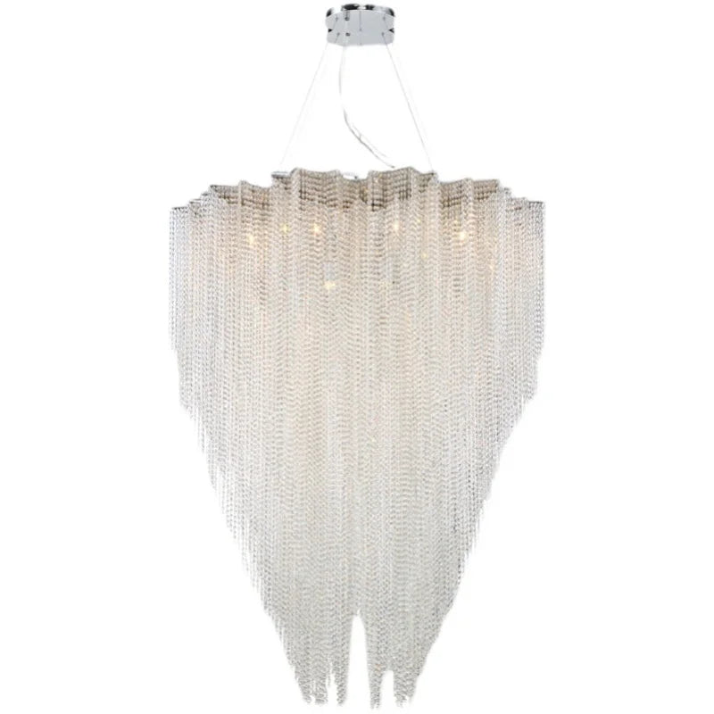 Afralia™ Crystal Tassel Pendant Light: Italian Postmodern Luxury for Bedroom & Restaurant