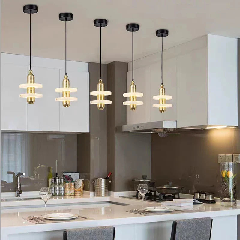 Afralia™ Marble Pendant Lights LED Hanging Lamp Luxury Home Decor