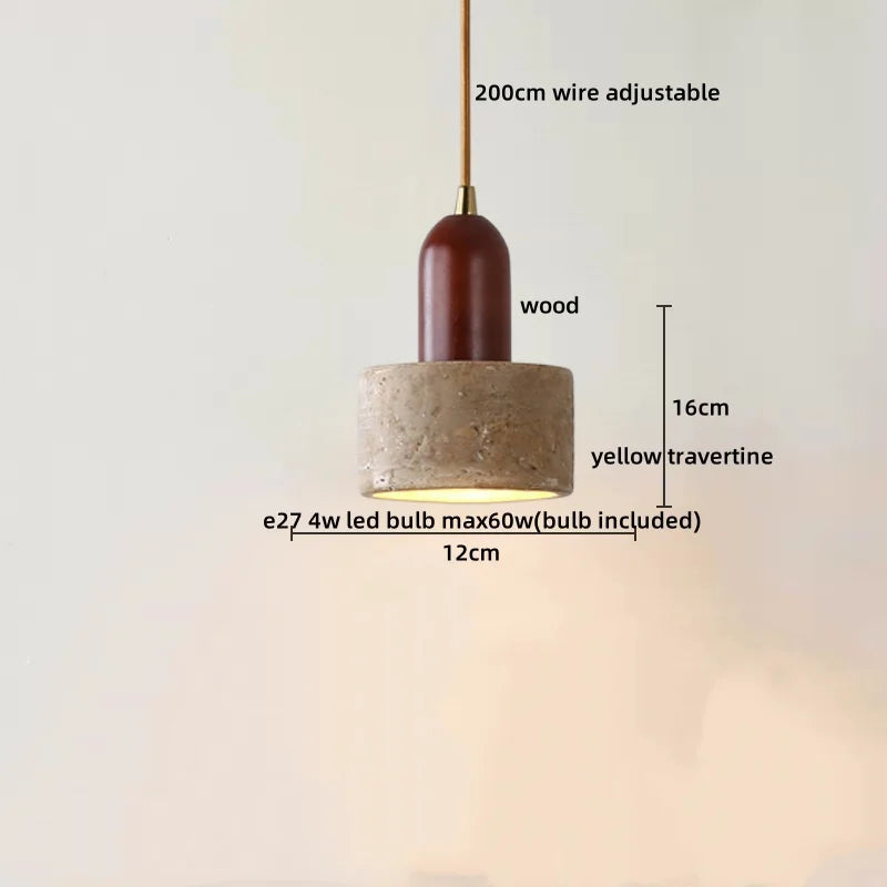 Afralia™ Travertine LED Pendant Lamp for Home Decor and Lighting Applciation
