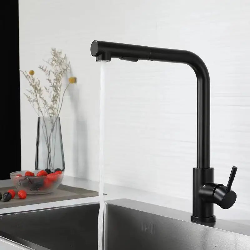 Afralia™ Stainless Steel Kitchen Faucet 360 Rotation Mixer Tap Hot Cold Water