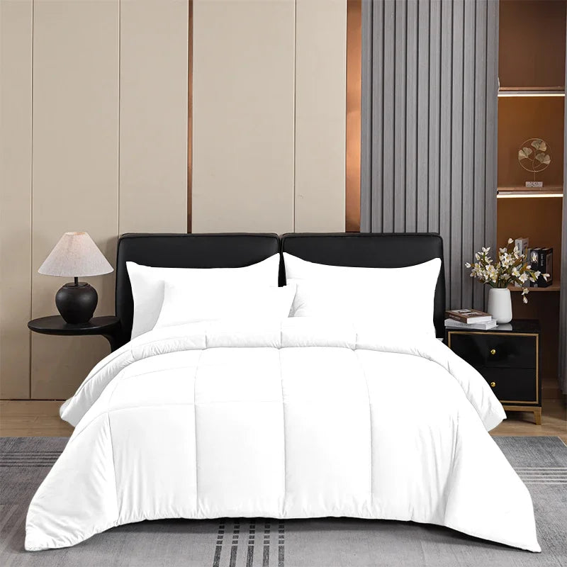 Afralia™ Large Square Quilted Duvet Queen Spring Autumn Blanket, Four Seasons Comfort