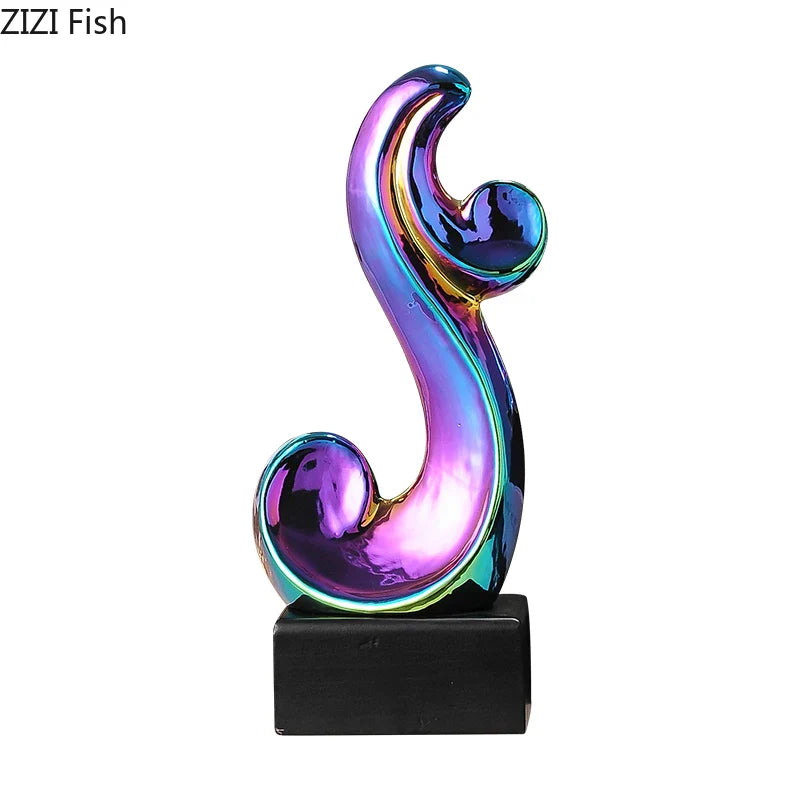 Afralia™ Musical Note Ceramic Statue Desk Decoration - Room Aesthetic Decor