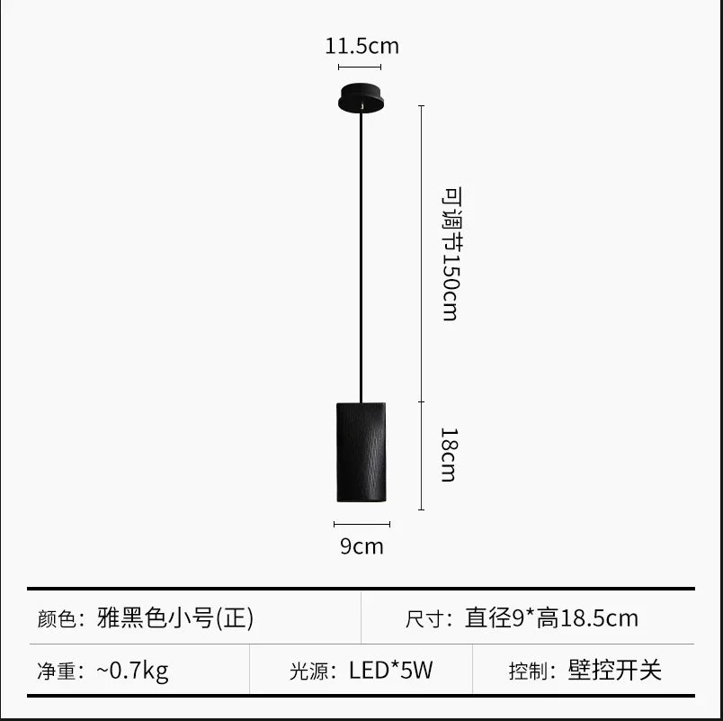 Afralia™ Nordic Wood Bedside Lamp LED Chandelier for Bedroom, Restaurant, and Bar Table