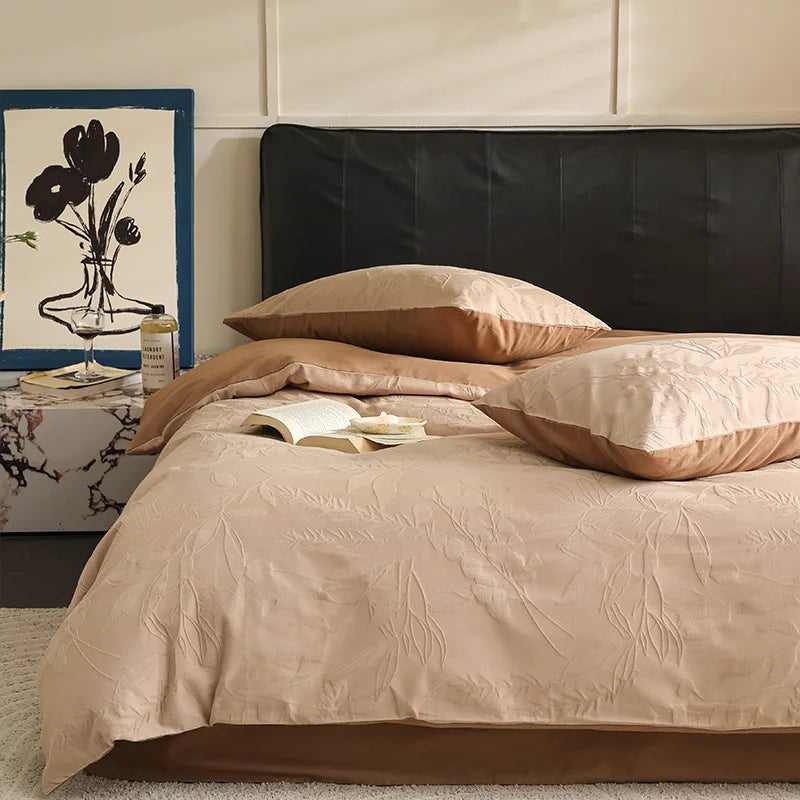 Afralia™ Luxury 100S Pure Cotton Jacquard Bedding Sets for Adults and Children