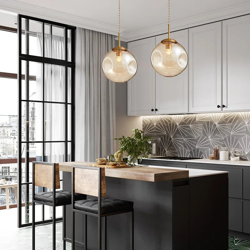 Afralia™ Champagne Glass LED Pendant Light - Modern Nordic Style for Home Decor