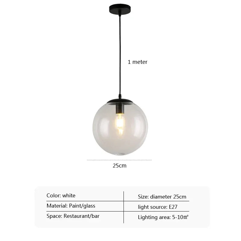 Afralia™ Glass Pendant Light: Modern Nordic Design for Bedroom, Living Room, Restaurant. Creative Home Decor Illuminate.