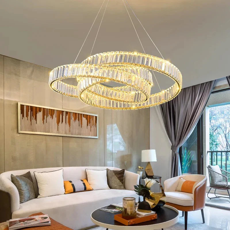 Afralia™ Crystal Chandelier: Modern Home & Dining Room Pendant Light, Interior Lighting