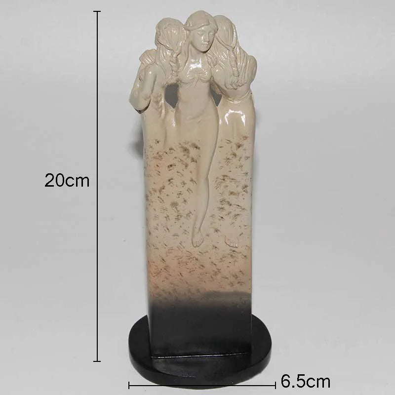 Afralia™ Three Goddesses Sculpture Abstract Figures Desk Decoration Resin Modern Home Decor