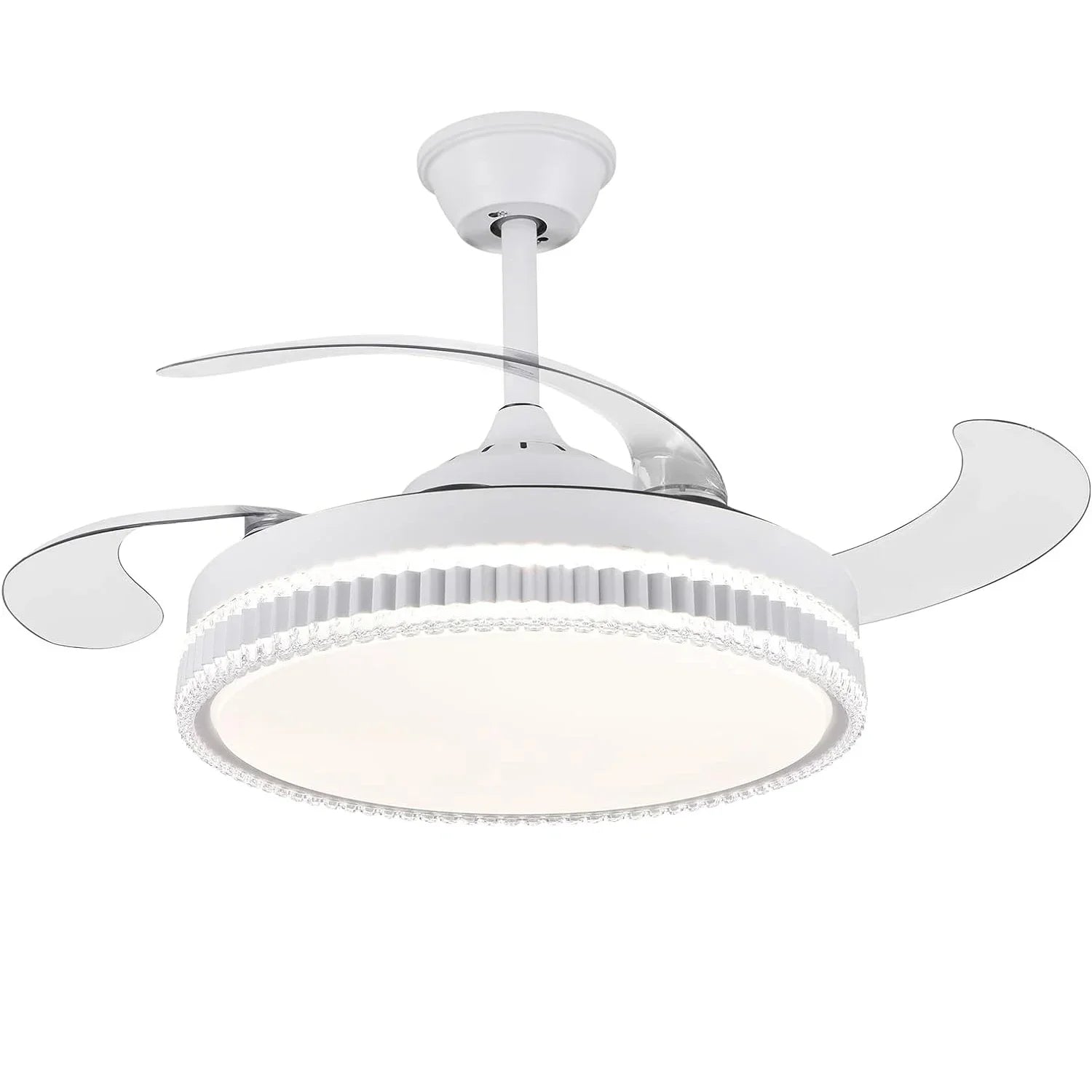 Afralia™ LED Bladeless Ceiling Fan Chandelier for Modern Smart Home Decor