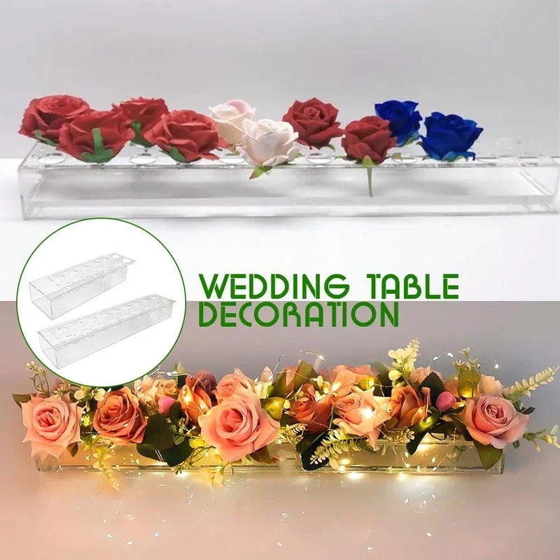 Afralia™ Clear Acrylic Flower Vase - Elegant Floral Centerpiece for Dining Table and Wedding Decor