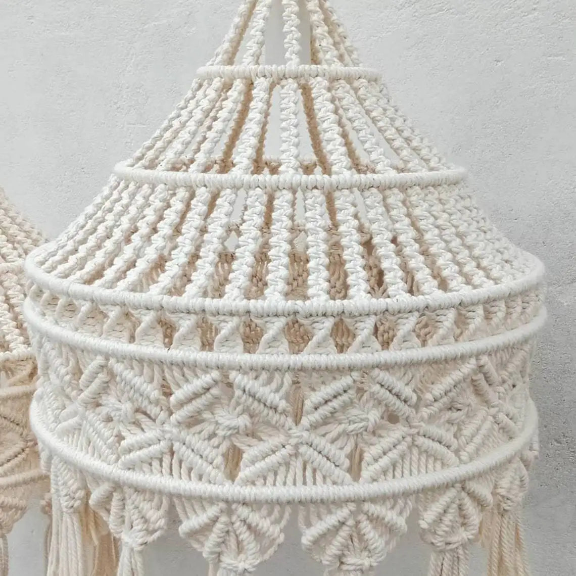 Handmade Macrame Lampshade Hanging Tapestry Room Decoration Woven Cotton Rope Afralia™ 40CM