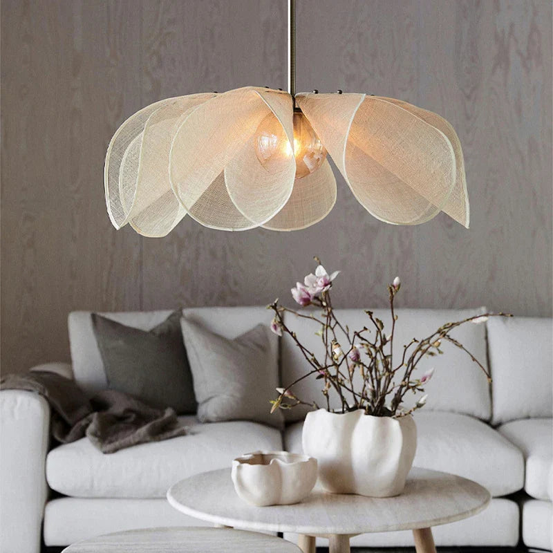 Afralia™ Nordic Wabi Sabi Fabric Chandelier Pendant Lamp for Home Decor Lighting