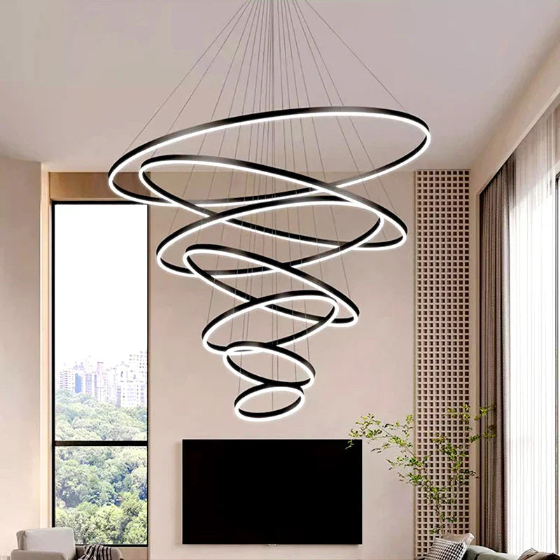 Afralia™ Modern Indoor Pendant Lighting Chandelier for Living Room and Dining Room