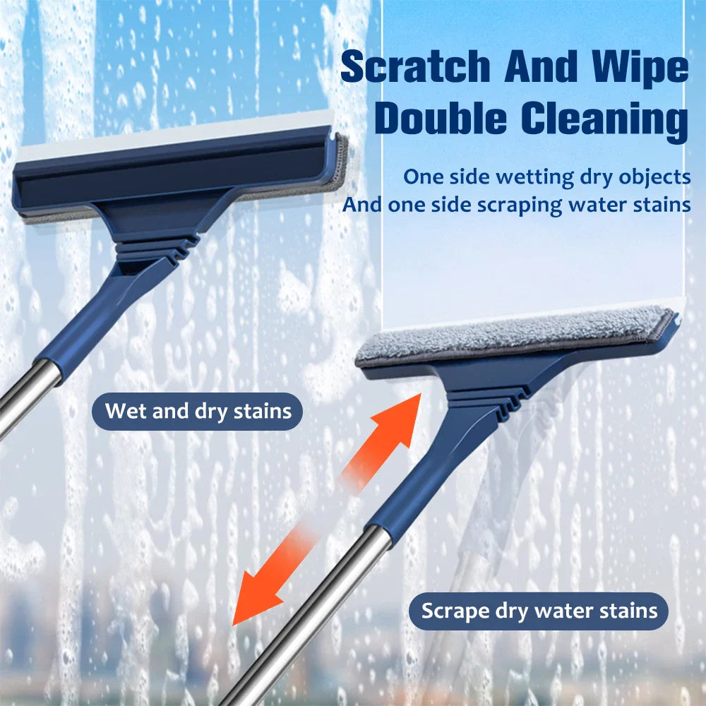 Afralia™ 2-in-1 Glass Wiper & Screen Brush | Telescopic Window Cleaner