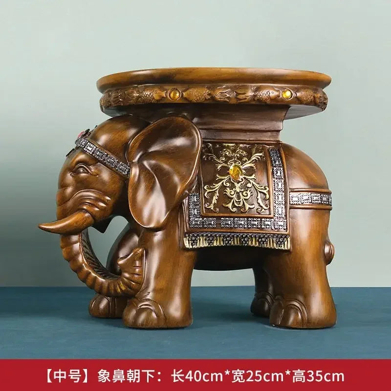 Afralia™ Elephant Wealth Attracting Ornaments Stool