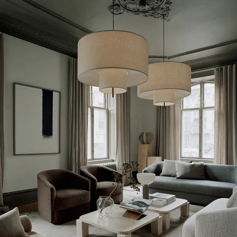 Afralia™ Bohemia Fabric Pendel Lamp: Handmade French Design for Home, Office, and Hotel