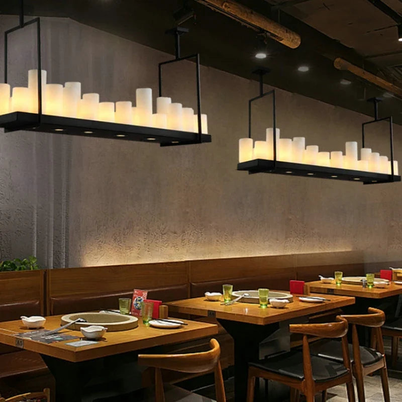 Afralia™ Nordic Glass LED Chandelier for Home Dining Living Room Pendant Lamps