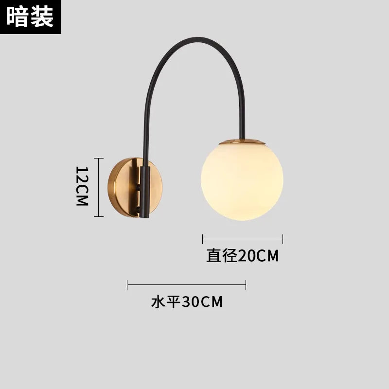 Afralia™ Luxury Gold/Black Swing Arm Wall Lamp LED E27 - Industrial Style