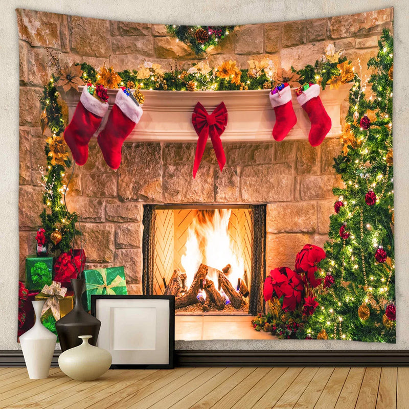 Afralia™ Christmas Tree Tapestry Wall Hanging for Festive Home Decor