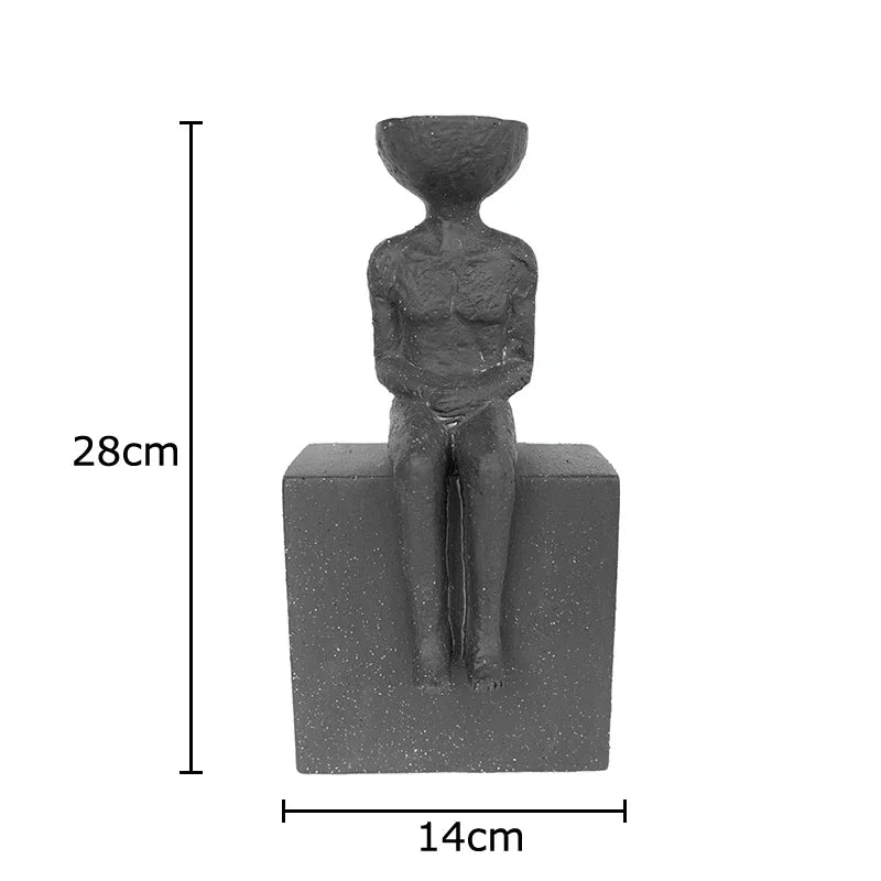 Afralia™ Modern Ceramic Character Sculpture Room Decor Ornaments