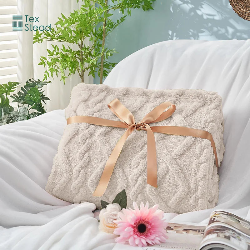 Afralia™ Cozy Knit Blanket for Home & Travel - Soft & Warm Throw Blanket