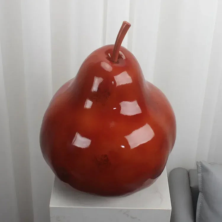 Afralia™ Pear Sculpture: Large Modern Ornaments for Aesthetic Room Decor