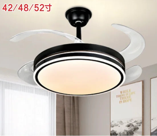 Afralia™ LED Fan Lamp: Modern Invisible Ceiling Chandelier for Living Room, Bedroom & Dining Room