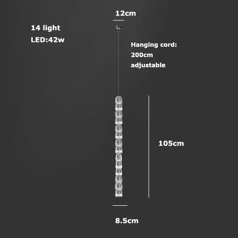 Afralia™ Crystal Bullet High Ceiling Chandelier for Living Room & Staircase