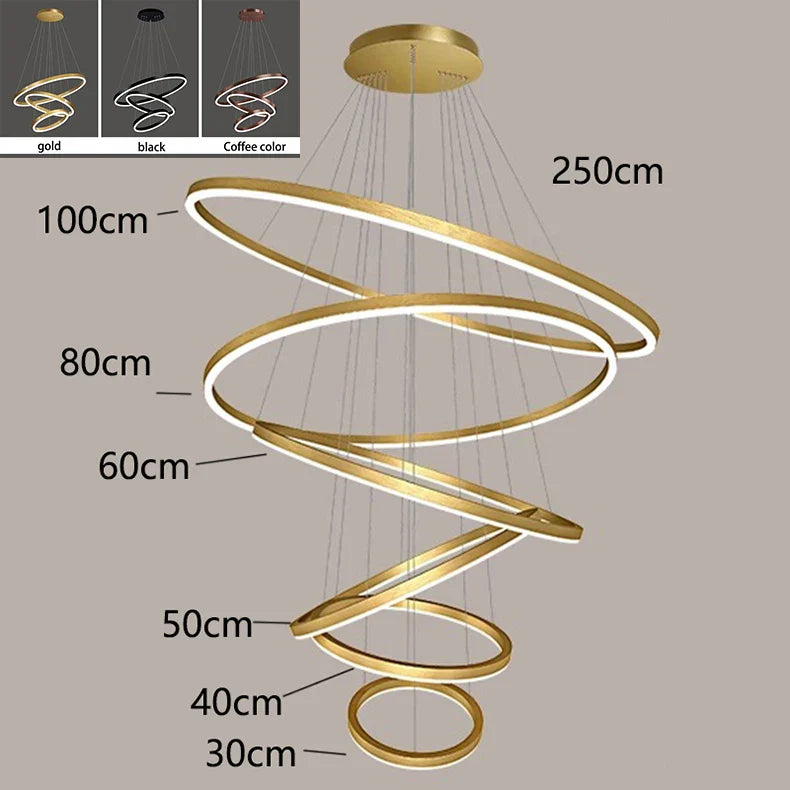 Afralia™ Nordic Stair Chandelier Living Room Pendant Lights Ceiling Light Indoor Lighting