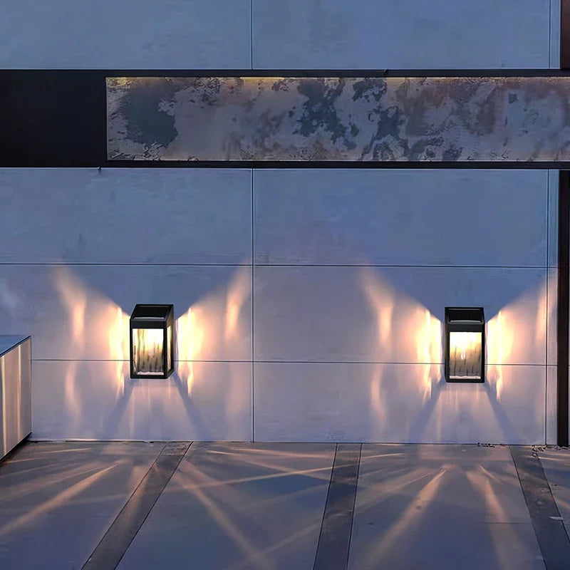 Afralia™ Solar Wall Light for Courtyard Garden, Porch, and Outdoor Wall Mounting