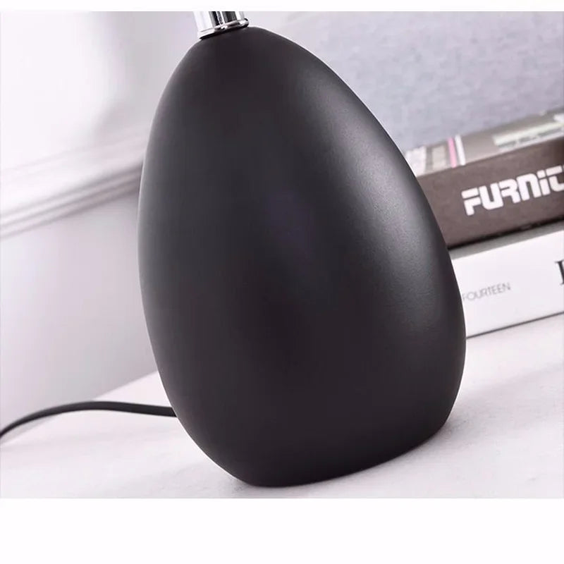 Afralia™ Modern Black and White Living Room Coffee Table Bedroom Night Lamp Design Bedside Lamps