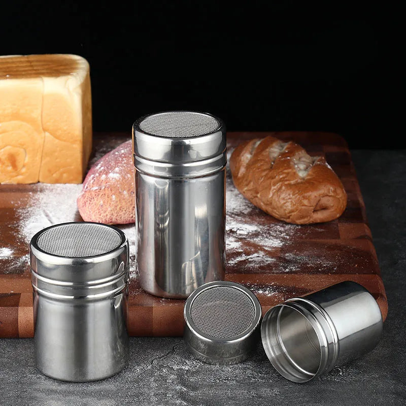 Afralia™ Stainless Steel Coffee Shaker for Kitchen Cake BBQ Powdered Sugar Cocoa Sieve