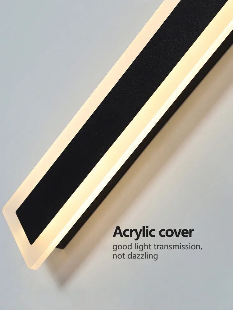 Afralia™ Minimalist Wall Lamp Strip Light for Outdoor Garden Decor