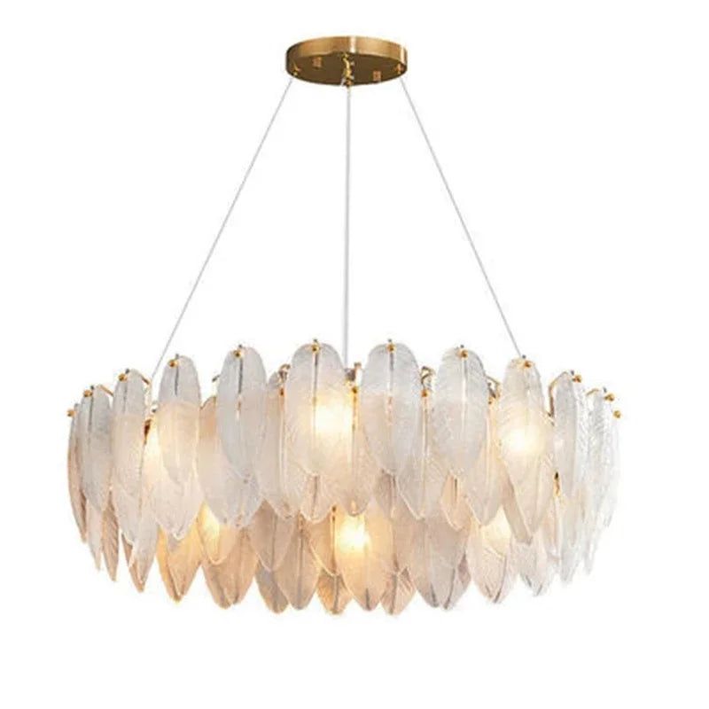 Afralia™ Crystal Feather Chandelier: Luxury Pendant for Home Decor & Designer Ceiling Fixture