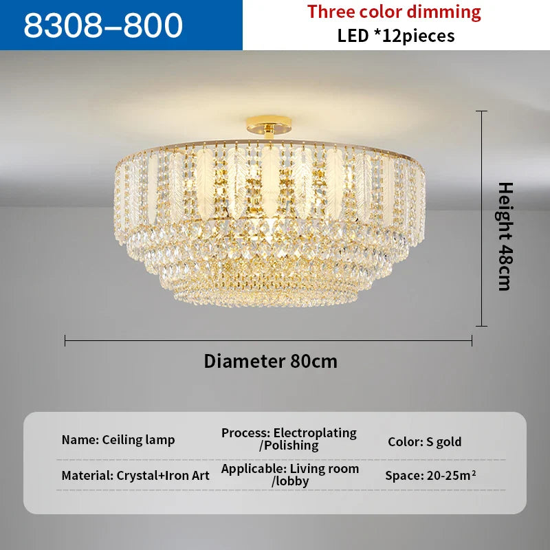 Afralia™ Modern Crystal Living Room Light Hotel Lobby Villa Restaurant Hanging Lamps