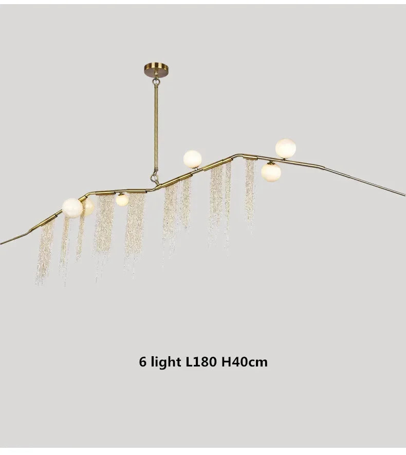 Afralia™ G9 LED Glass Pendant Chandelier: Modern Living Room Ceiling Decor Lighting