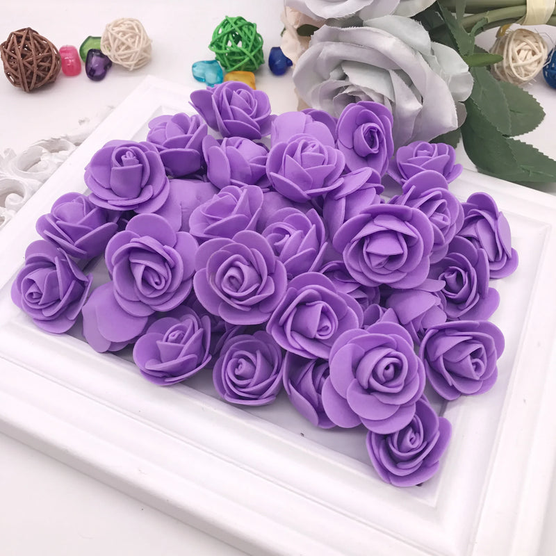 Afralia™ PE Foam Roses Head Fake Flower Handmade Wedding Decoration Scrapbooking