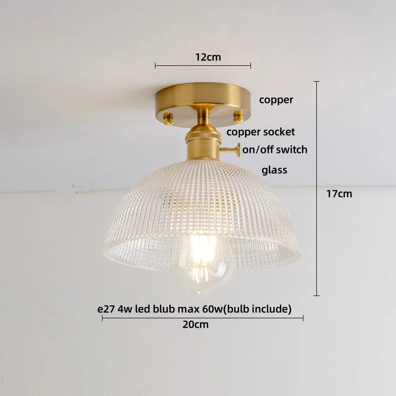 Afralia™ Diamond Glass LED Ceiling Lights - Modern Nordic Luxury Canopy Fixture