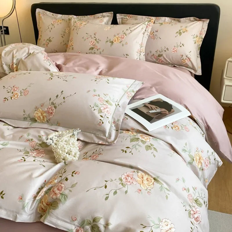 Afralia™ Pastoral Printed Cotton Bedding Sets for Comfortable Sleep