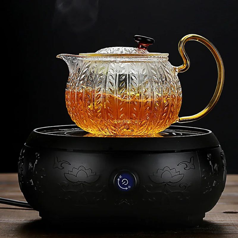 Afralia™ Glass Teapot Infuser Gaiwan Puer Japanese Tea Pot Kitchen Accessories