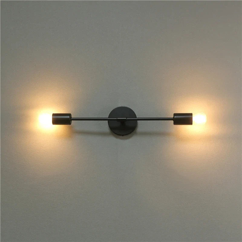 Afralia™ LED Wall Lamp: Modern Two Arm E27 Bedroom Lighting for Bedside, Bathroom Mirror, Vanity.
