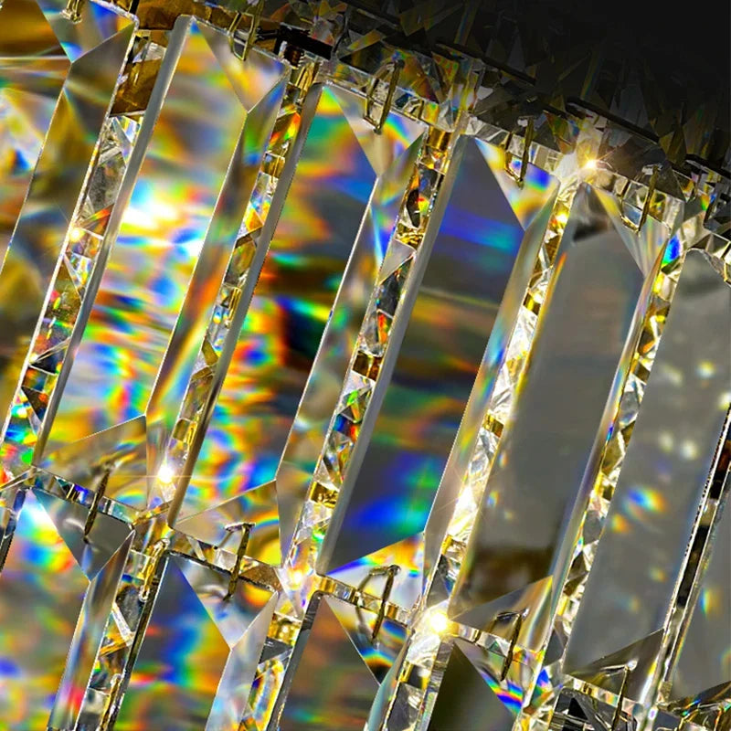 Afralia™ Crystal Chandelier: Modern Rectangle Luxury Dining Room Lighting