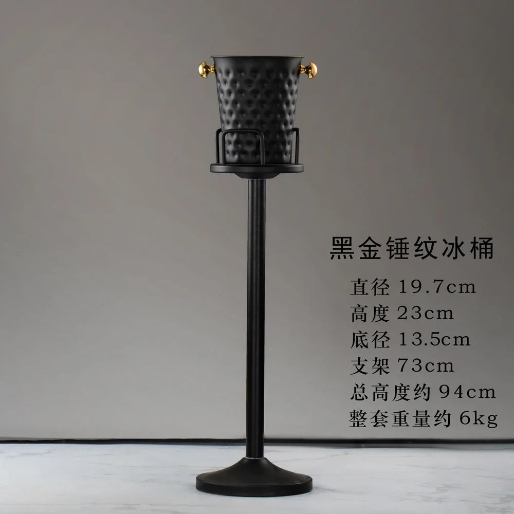 Afralia™ Stainless Steel Ice Bucket Stand for Champagne, Wine & Beer Cooling