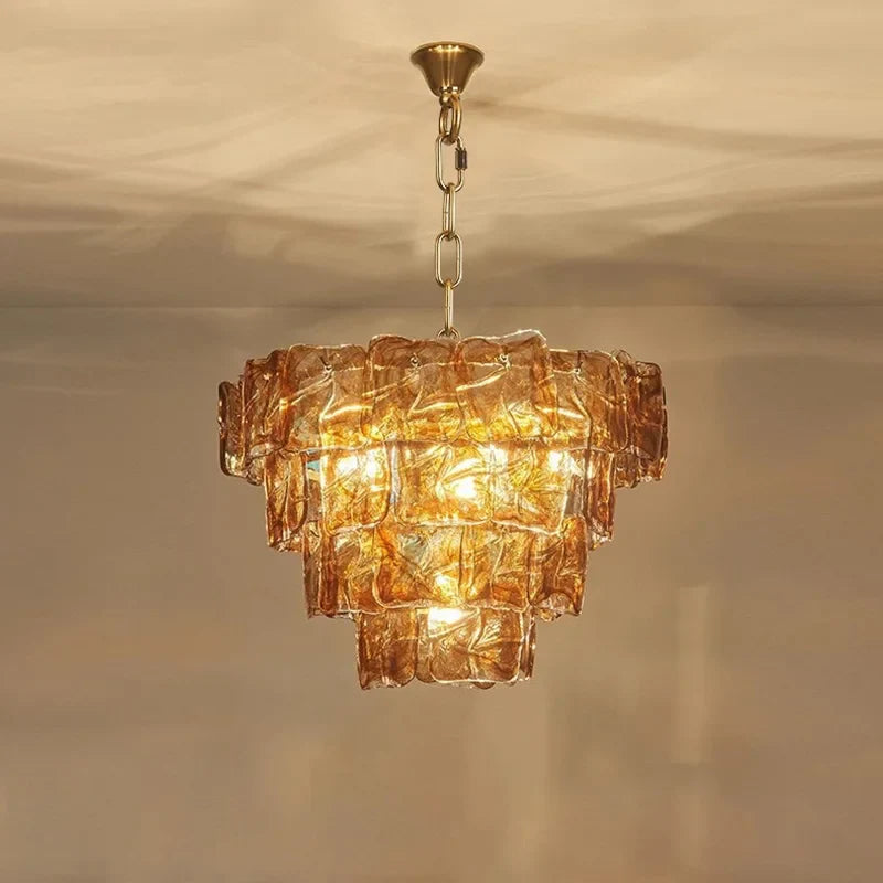 Afralia™ Murano Glass Chandelier Light Ceiling Hanging Lamps Modern Chandeliers - Living Room Dining Table
