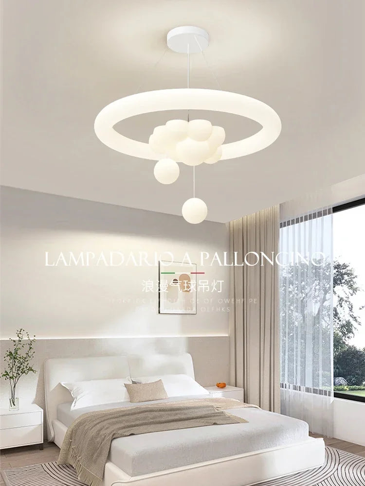 Afralia™ White Bubble Cloud LED Ceiling Lamp for Children's Room