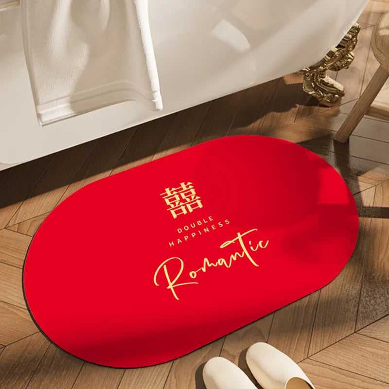 Afralia™ Velvet Bathroom Mat: Soft, Non-slip, Super Absorbent Bath Rug for Quick Drying