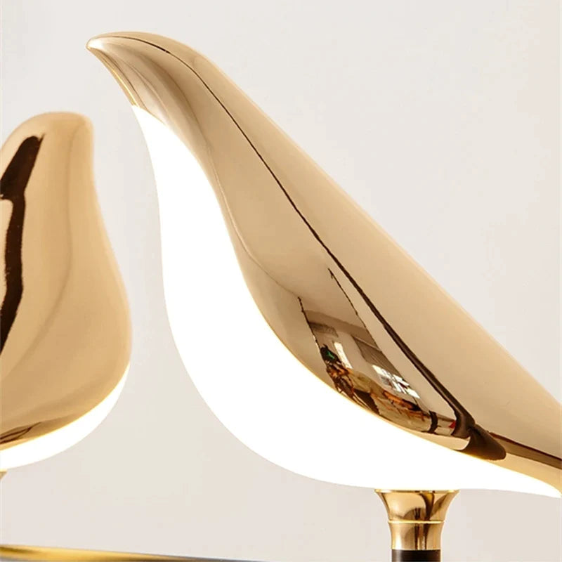 Afralia™ Magpie Bird Floor Lamp: Gold Acrylic Light for Bedroom, Living Room, Hallway