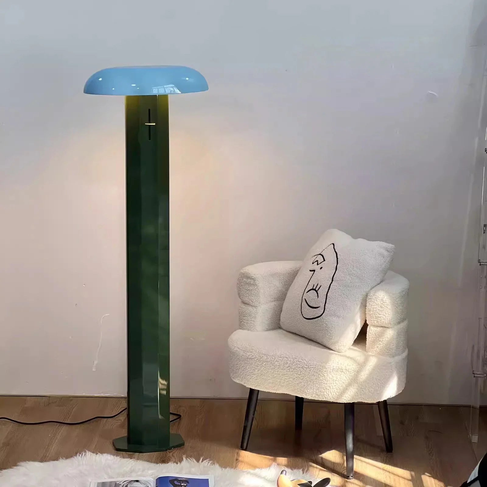 Afralia™ Spanish Modern Floor Lamp Blue Green Living Room Decor